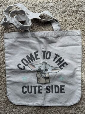 Baby Gap x Star Wars Grogu Canvas Tote Bag Come To The Cute Side